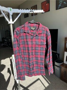 Red Plaid Checkered Flannel Shirt